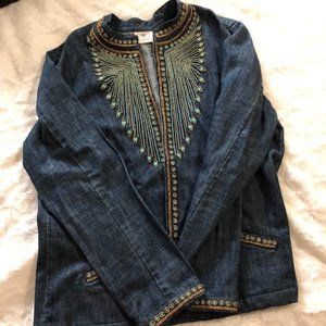 Chicos Denim Jacket (Size 2)